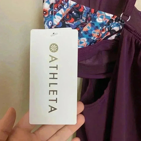 Athleta Geo Blousy Tankini Dress Size 34D/DD - Picture 11 of 13
